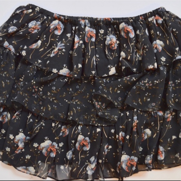 ❤️Ulla Johnson Orion Mini Skirt Blue Tiered Ruffle - Picture 3 of 5